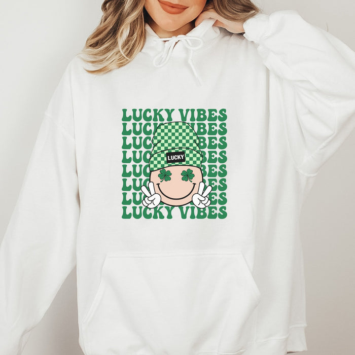 Lucky Smiley Vibes St. Patrick's Day Hoodie - Trendznmore