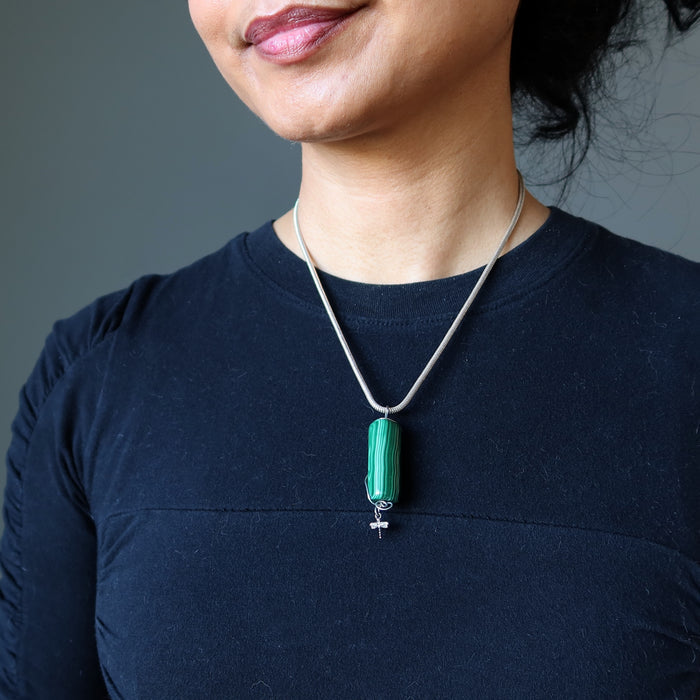 Malachite Necklace Firefly Light the Night Green Gemstone