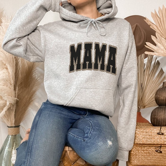 MAMA Black w/ Cheetah Hoodie - Trendznmore