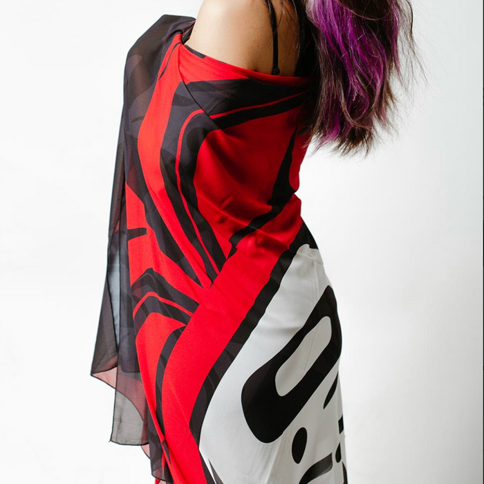 Maple Leaf (Black) - Scarf/Wrap