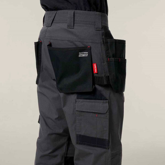 Hard Yakka Men's 3056 Raptor Active Holster Pocket Trousers Graphite