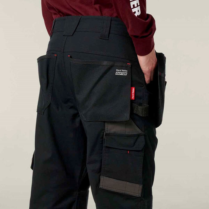 Hard Yakka Men's 3056 Raptor Active Holster Pocket Trousers Black