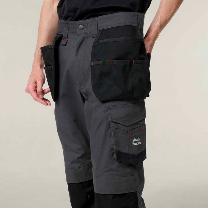 Hard Yakka Men's 3056 Raptor Active Holster Pocket Trousers Graphite