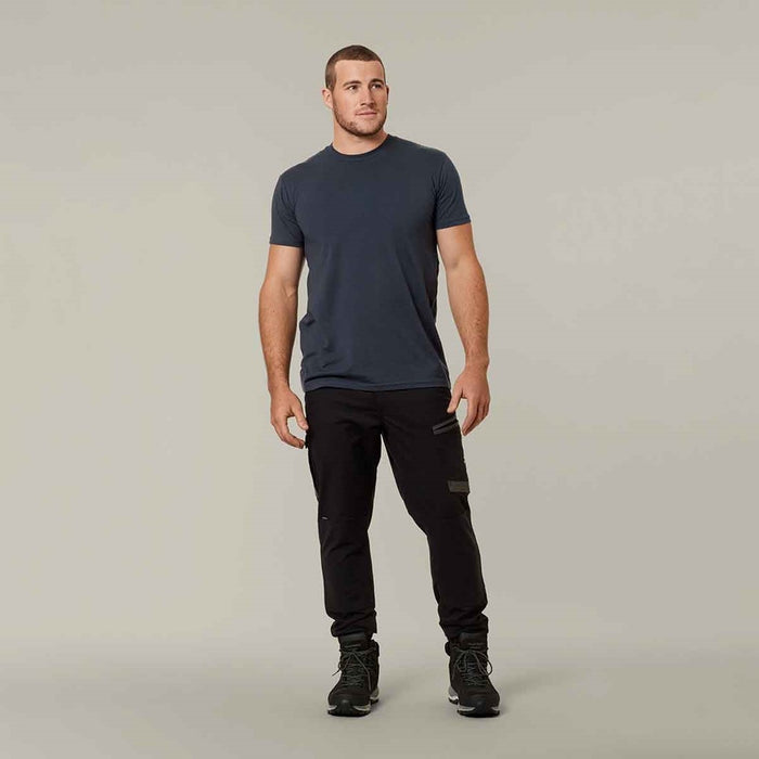 Hard Yakka Men's Raptor Active Cuffed Work Trousers Black
