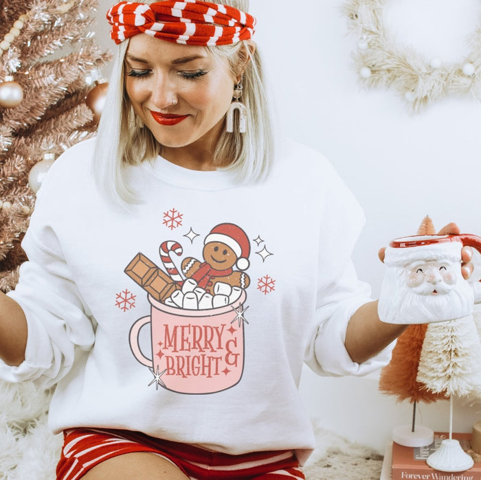Merry & Bright Gingerbread Sweatshirt - Trendznmore