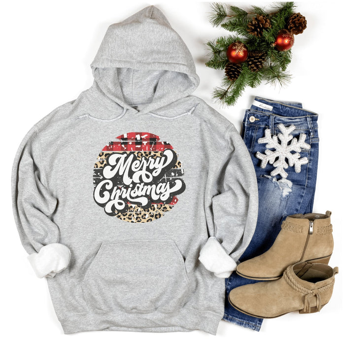 Merry Christmas Leopard Retro Hoodies - Trendznmore