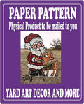 Christmas Santa Rudolph Yard Art Paper Pattern