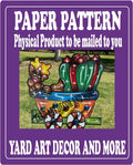 Christmas Santa Train Car Yard Art Paper Pattern