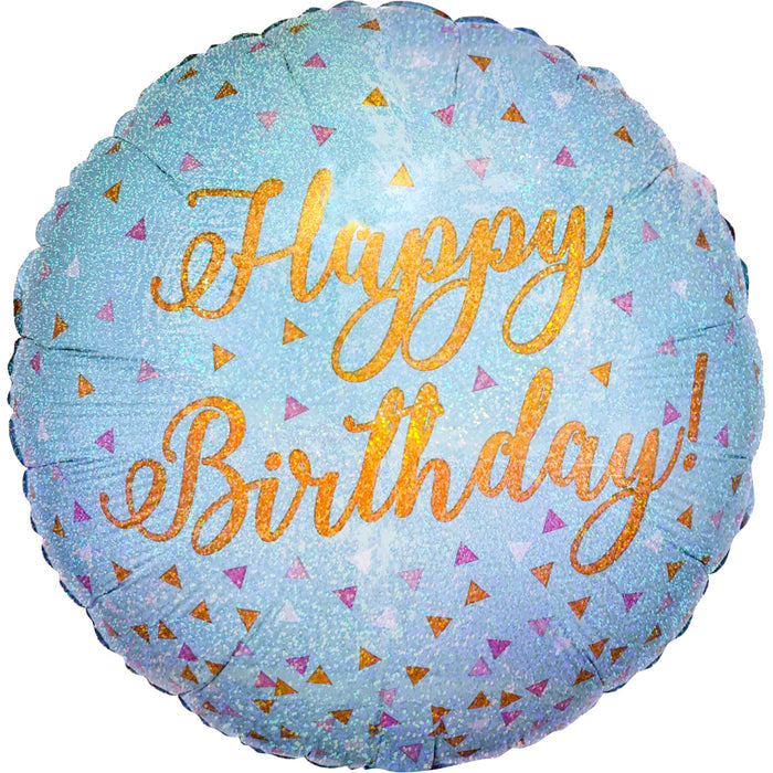 Mint Holographic Birthday Small Balloon