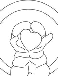 Mittens Heart Canvas
