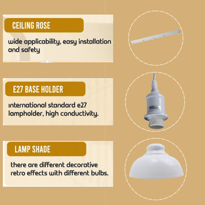 Modern 3 Way White colour Curvy Design Ceiling Pendant Light ~4323