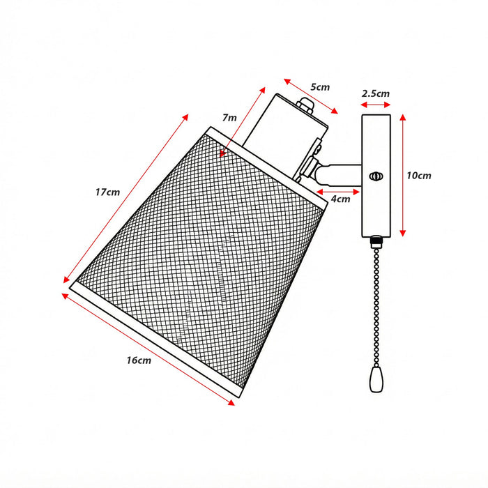 Modern Adjustable Wall Sconce with Pull Chain Switch E27