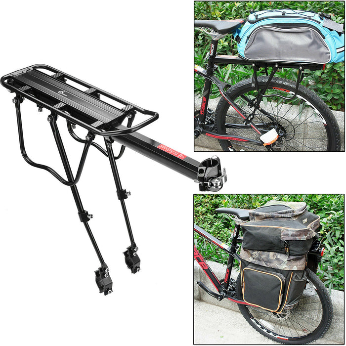 Mountain Bike Bicycle Rear Rack Seat Post Mount Pannier Luggage Carrier Alloy