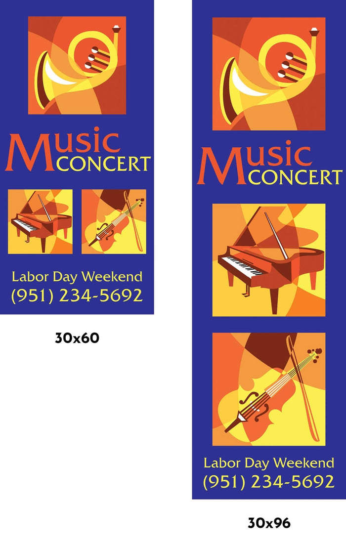 Music Concert Single Vinyl Banner Dekra-Lite