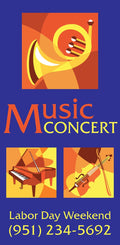 Music Concert Single Vinyl Banner Dekra-Lite