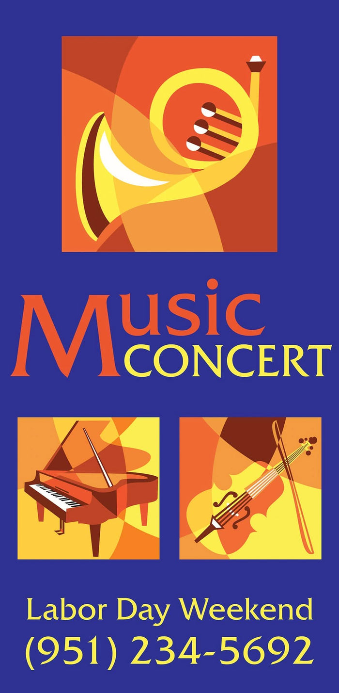 Music Concert Single Vinyl Banner Dekra-Lite
