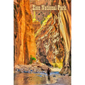 NARROWS, ZION PARK - 3D Magnet for Refrigerator, Whiteboard, Locker