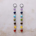 Natural 7 Stones Long Earrings