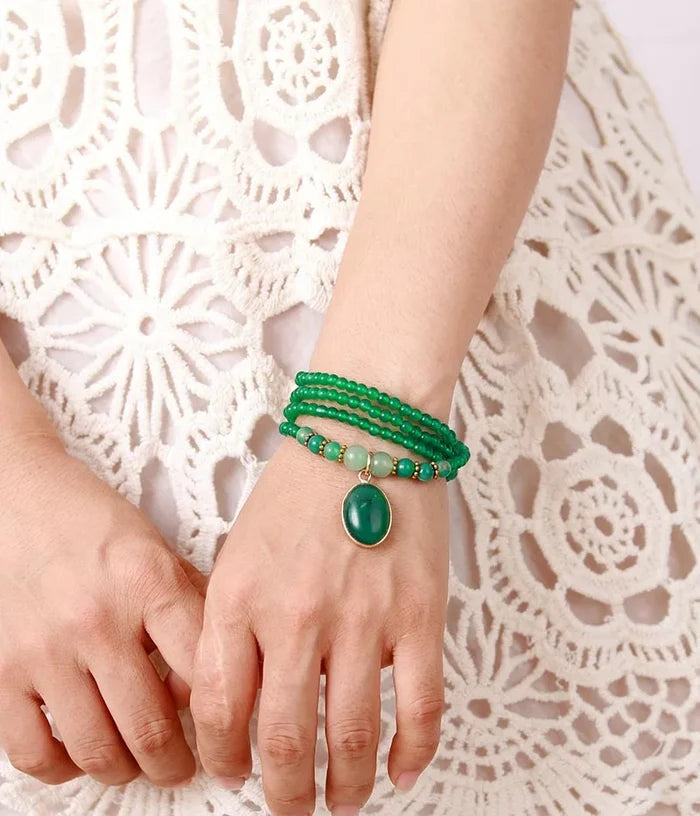 Natural Green Onyx & Aventurine 108 Beads Mala