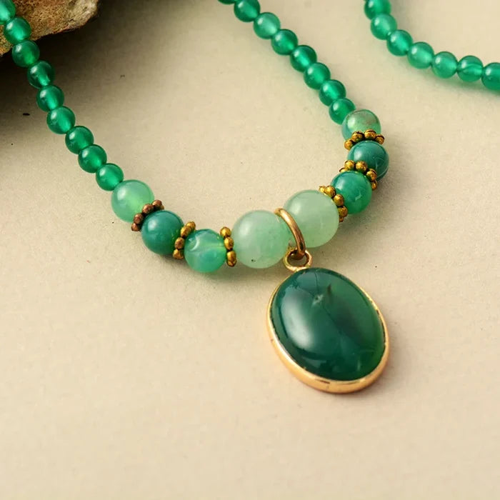 Natural Green Onyx & Aventurine 108 Beads Mala
