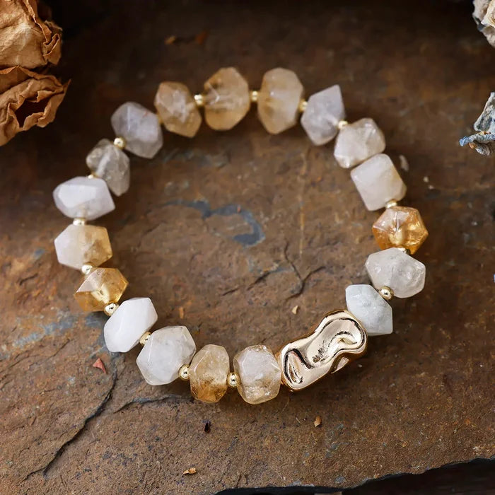 Natural Irregular Citrine Bracelet