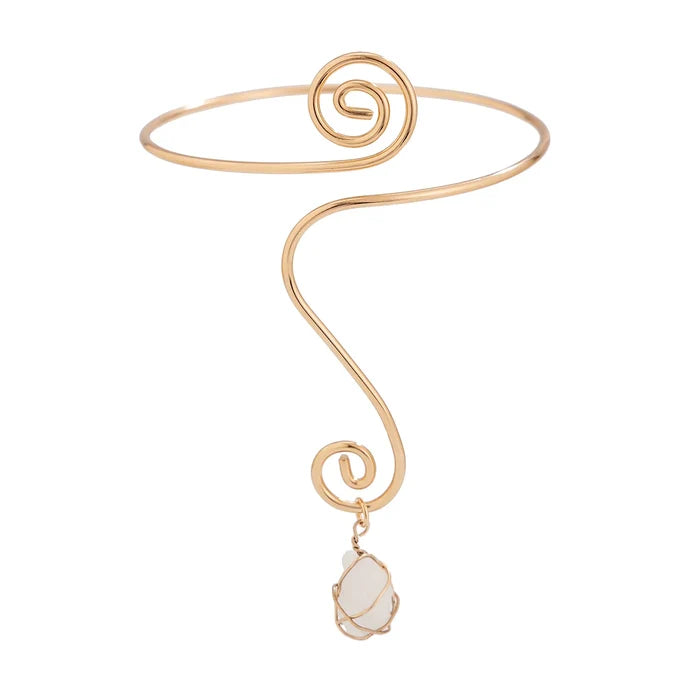 Natural Water Drop Stone Upper Arm Cuff Bangle