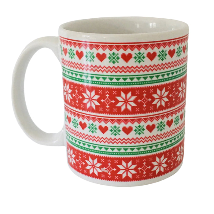 Nordic knit design coffee mug