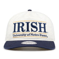Notre Dame Original Bar snapback hat with embroidered school design, front view