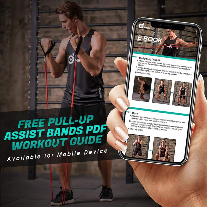 ODOLAND 5Pack Pull-Up Resistance Loop Bands for Stretching Power Lifting & Daily Workout
