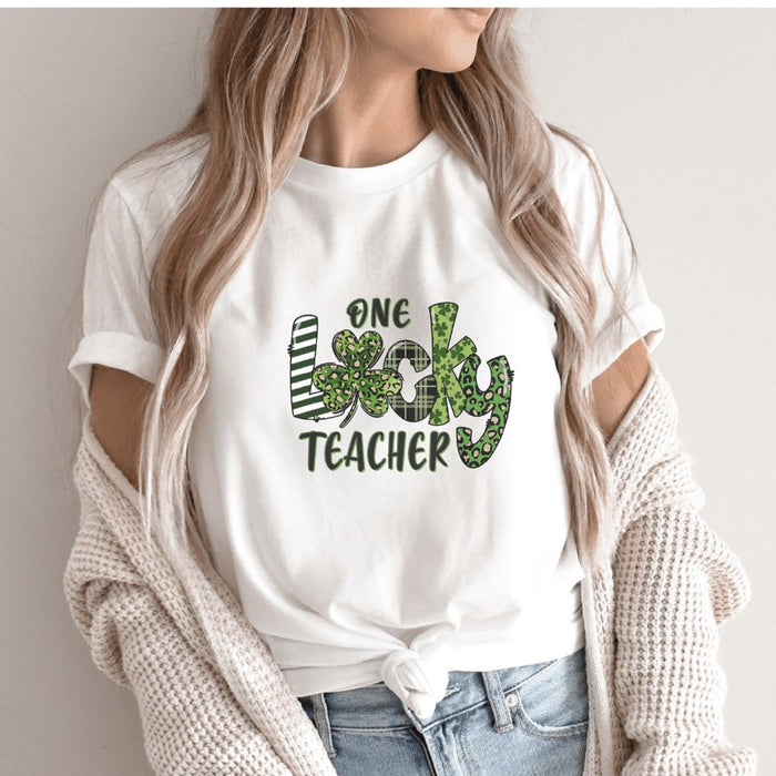 One Lucky Teacher T-Shirt - Trendznmore