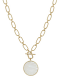 Open Chain Necklace with Charm