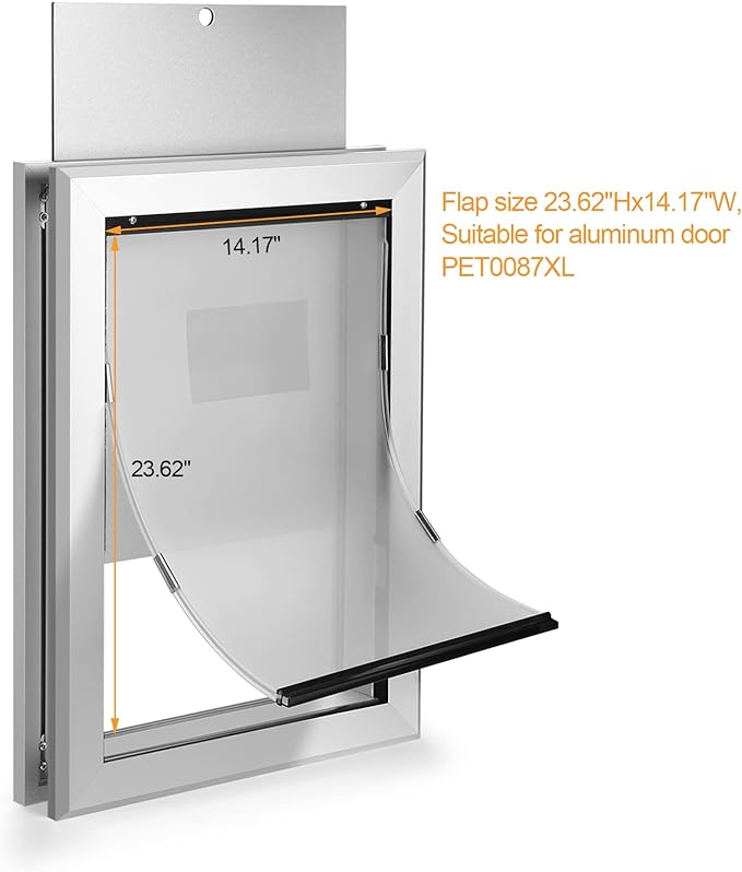 Ownpets 14.17"x 23.62" Replacement Dog Door Flap Compatible with Aluminum Doggie Door Size XL
