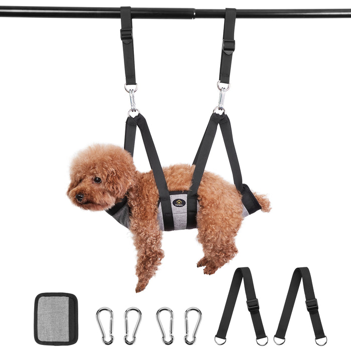 Ownpets Pet Grooming Hammock, Dog Grooming Hammock with Carabiners for Grooming, Hair Nail Trimming Cutting Size S
