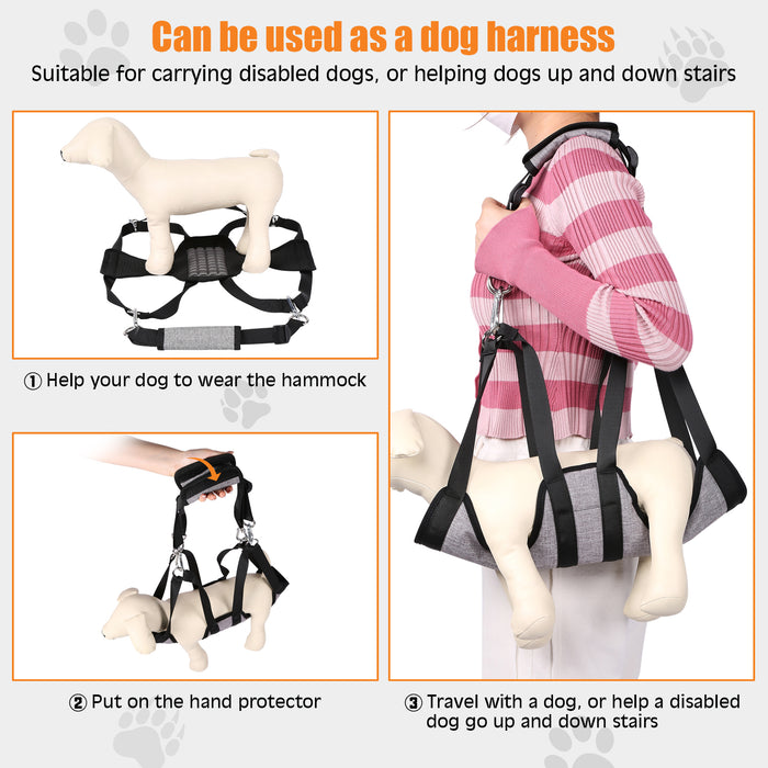 Ownpets Pet Grooming Hammock, Dog Grooming Hammock with Carabiners for Grooming, Hair Nail Trimming Cutting Size S