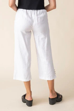 Pleat Button Capri - 2 Colours