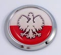 Poland Polish Round Flag Car Chrome Decal Emblem bumper Sticker bezel badge