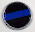Police Thin Blue line Flag 2.75" Car Chrome Round Emblem Decal 3D Sticker Badge
