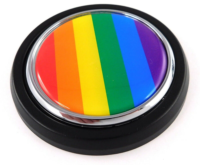 Pride gay lesbian Car Truck Black Round Grill Badge 3.5" grille chrome emblem