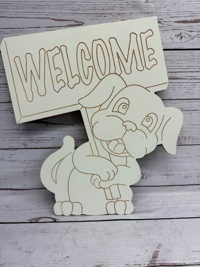 Puppy Welcome Sign DIY Blank
