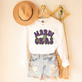 Retro Cheetah Lightning Bolt Mardi Gras Sweatshirt - Trendznmore
