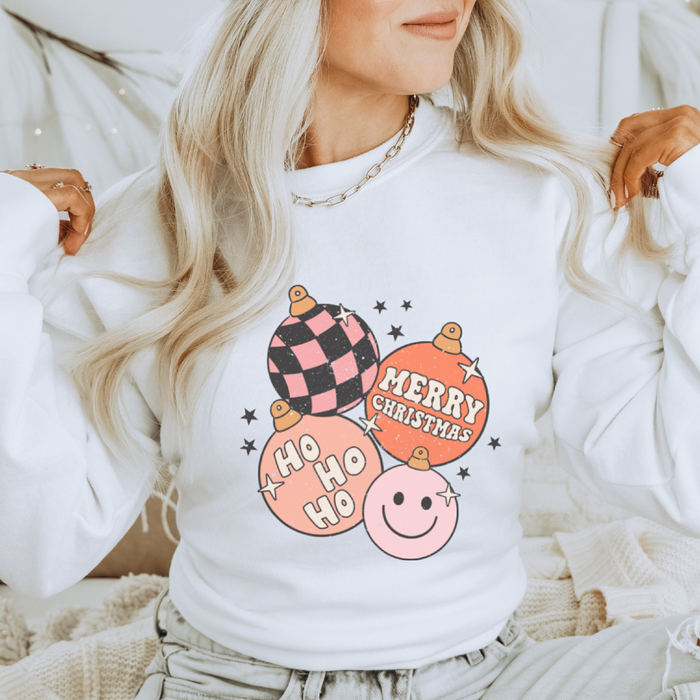 Retro Christmas Ornaments Crewneck Sweatshirt