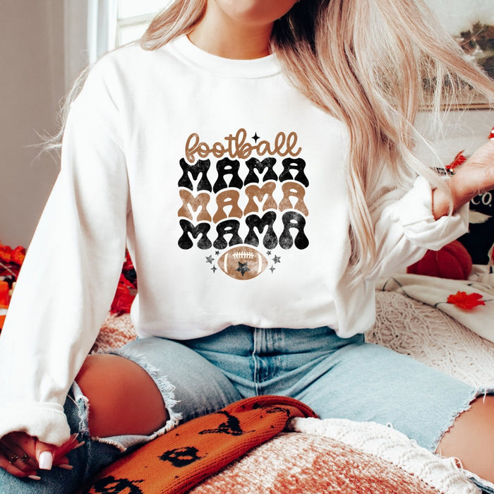 Retro Football Mama Crewneck Sweatshirt - Trendznmore