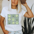 Retro Leprachaun-Shamrock-Smile Checkered St. Patrick's Day T-Shirt (S-2XL) - Trendznmore