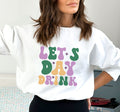 Retro Let's Day Drink Mardi Gras Crewneck Sweatshirt - Trendznmore