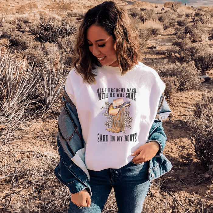 Sand in my Boots Crewneck Sweatshirt - Trendznmore