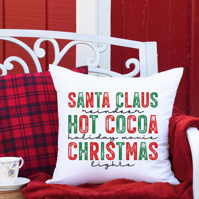 Santa Claus, Hot Cocoa Christmas Pillow Cover - Trendznmore