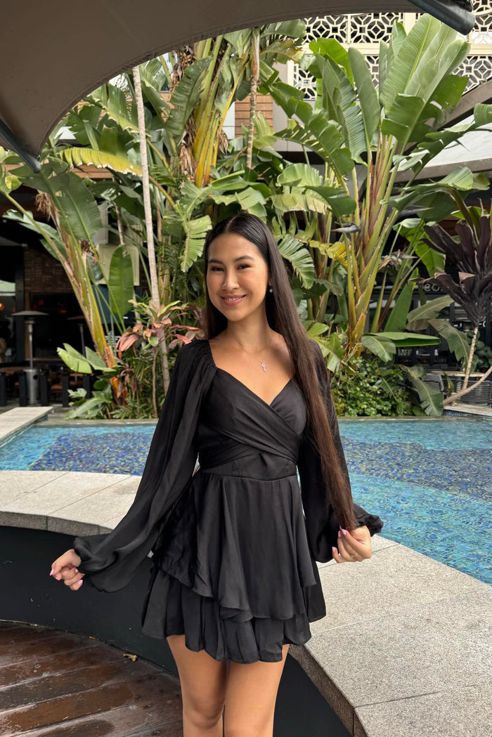 Sarah Playsuit - Black - Runway Goddess