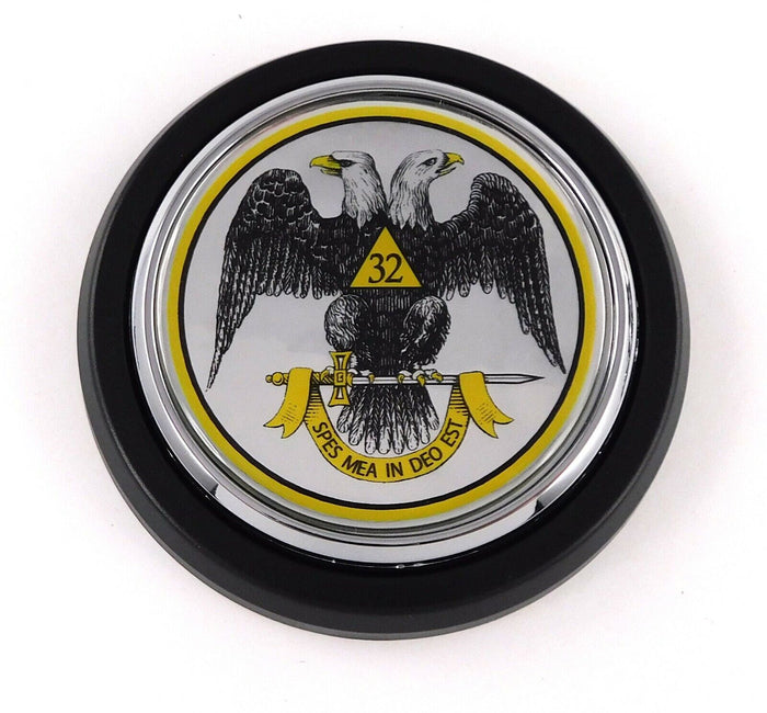 Scottish Rite Mason Car Truck Black Grill Badge 3.5" grille chrome emblem