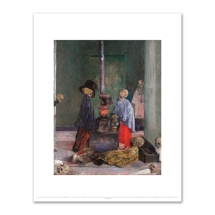 James Ensor, Skeletons Warming Themselves, 1889, Kimbell Art Museum. Fine Art Prints in various sizes by Museums.Co