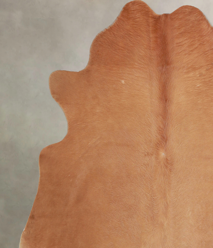 Solid Brown Cowhide Rug #A33305